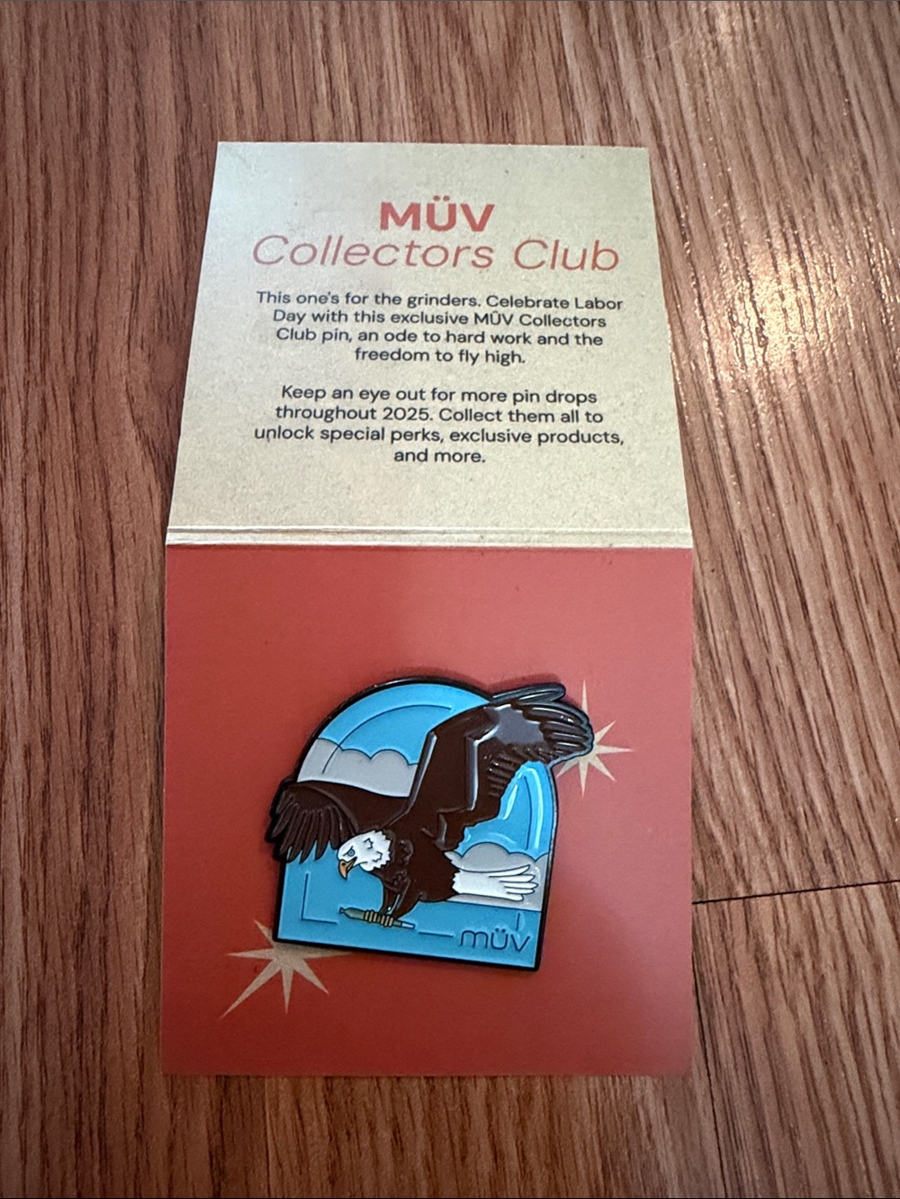 MÜV Collectors Club Eagle Enamel Pin - Blue & Black